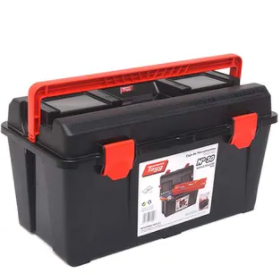  18-Inch Heavy Duty Tool Box Red/Black 44.5X23.5X23centimeter 
